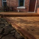 Deck completed with stain and deck oil